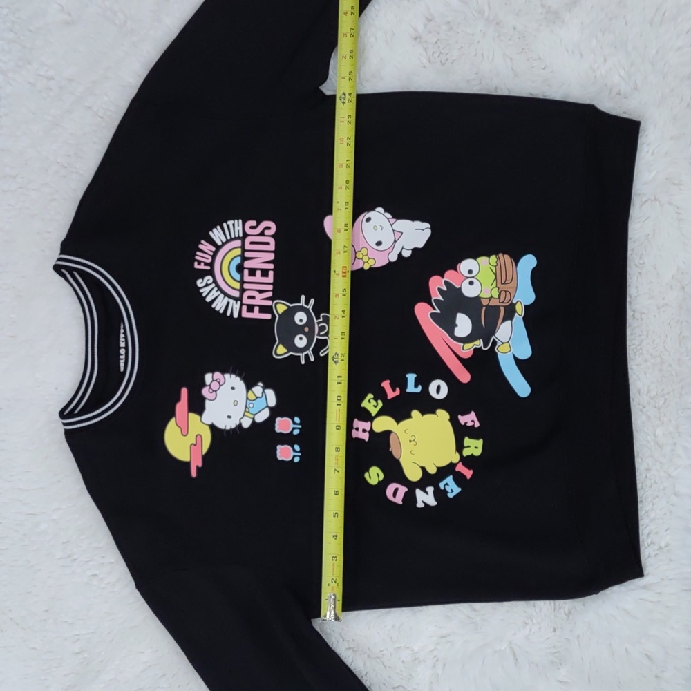 Hello Kitty And Friends By Sanrio Black Sweatshirt with Colorful Friends Design - Picture 13 of 17